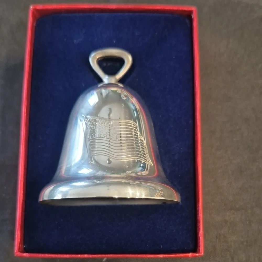 Reed & Barton God Bless America Collector's Bell Ornament